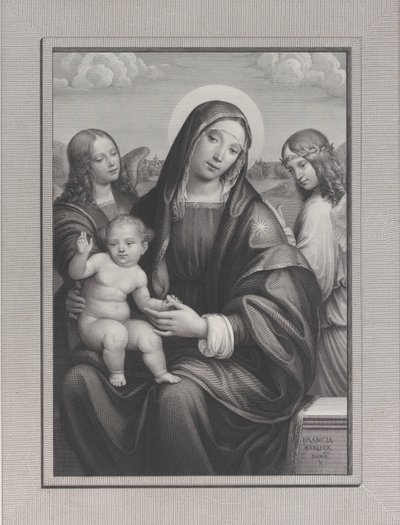 Madonna e criança com anjos, 1822-88. de Antonio Dalco