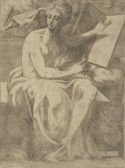 Uma Sibila, 1540-45. de Antonio Fantuzzi