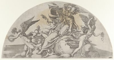 Deus sentado no mundo, 1540-45. de Antonio Fantuzzi