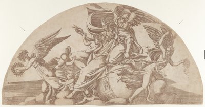 Deus sentado no mundo, 1540-45. de Antonio Fantuzzi