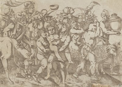 Sileno transportado, 1543 de Antonio Fantuzzi