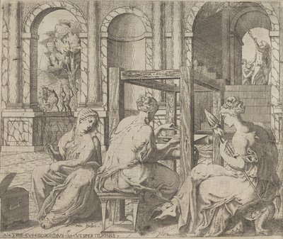As Filhas de Minyas, 1545. de Antonio Fantuzzi