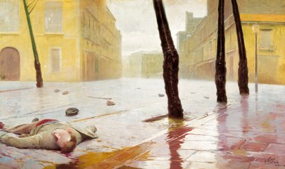 Depois da luta. Pintura de Antonio Fillol (1870-1930) de Antonio Fillol