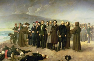 Execução de Jose Maria de Torrijos e Uriarte (1791-1831) e seus companheiros em 1831, 1888 de Antonio Gisbert