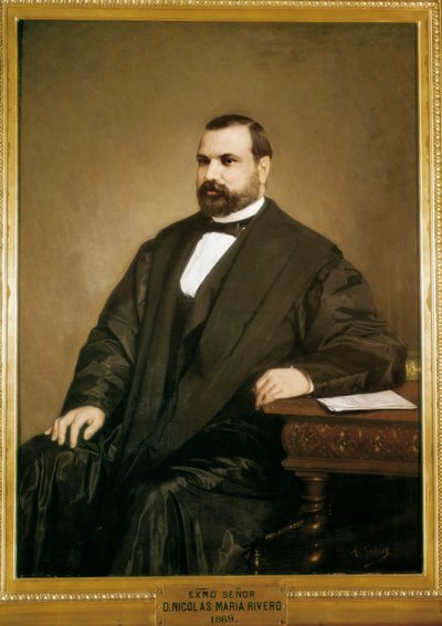 Retrato de Nicolas Maria Rivero (1814-1878), político espanhol e líder do Partido Democrata de Antonio Gisbert