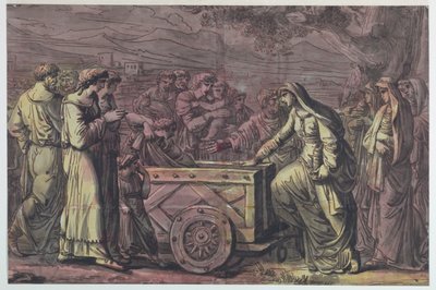 Lucius Albinius resgata as virgens vestais de Antonio Giuseppe Basoli