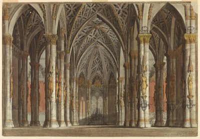 Cenário: Salão Gótico de Antonio Giuseppe Basoli