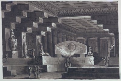 Cenário, Interior do Templo Egípcio de Antonio Giuseppe Basoli