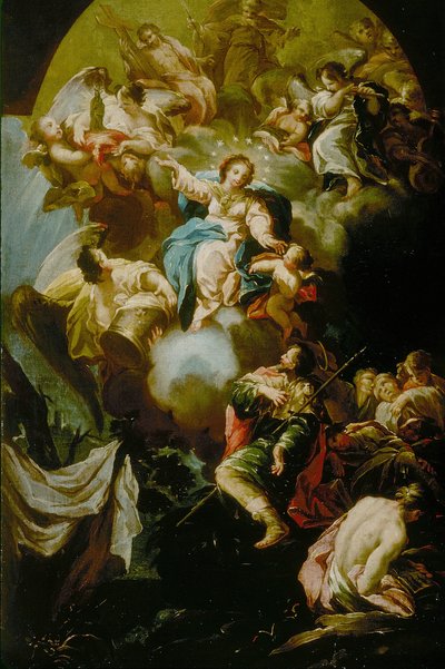 Visão de São Tiago da Virgem do Pilar, 175055. de Antonio González Velásquez