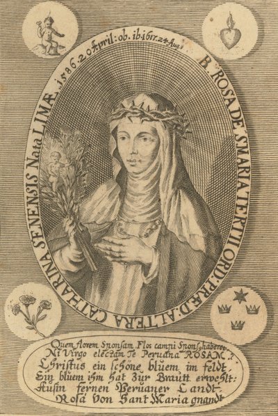 Santa Rosa de Lima, 1668. de Antonio González de Acuña