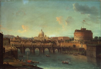 O Tibre, Roma, olhando para o Castel Sant