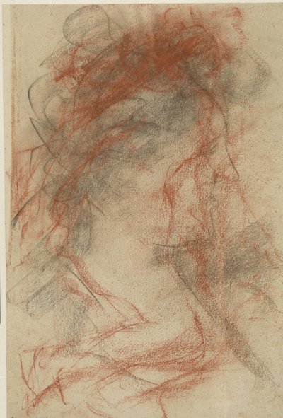 Cabeça de perfil à direita de uma senhora de Antonio Mancini