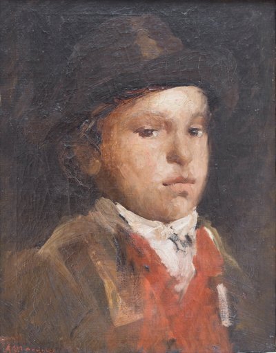 O menino pastor, c.1867 (óleo sobre tela) de Antonio Mancini