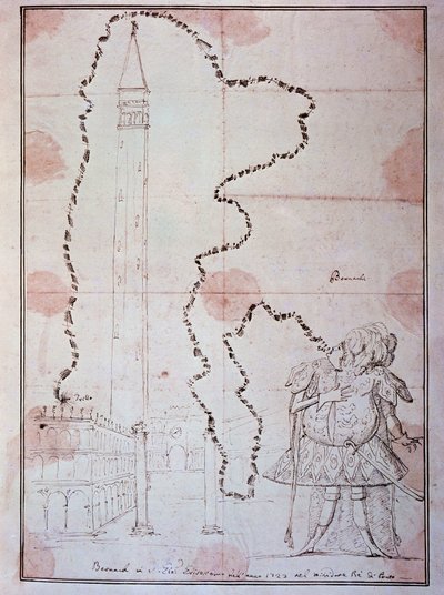 Retrato de Antonio Bernacchi, castrato italiano (Cartoon de Antonio Maria Zanetti