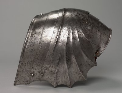 Pauldron gótico em forma de leque, c.1485-1500 de Antonio Missaglia