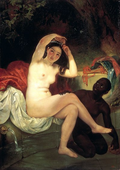 Banhando Bathsheba, 1832. de Antonio Molinari
