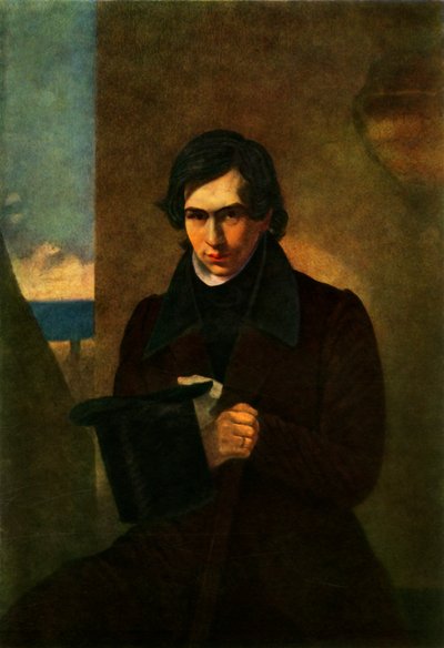 Retrato do poeta Nestor Vasilyevich Kukolnik, 1836, 1965. de Antonio Molinari