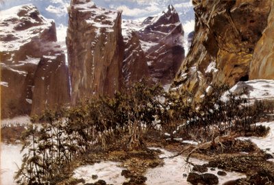 Roncesvalles (ou Roncesvalles em espanhol). Paisagem do Norte de Espanha. Pintura de Antoni MUNOZ i DEGRAIN (1841-1924), final do século XIX. Óleo sobre tela. Espanha, Valência, Museo de Bellas Artes San Pio V. de Antonio Munoz Degrain