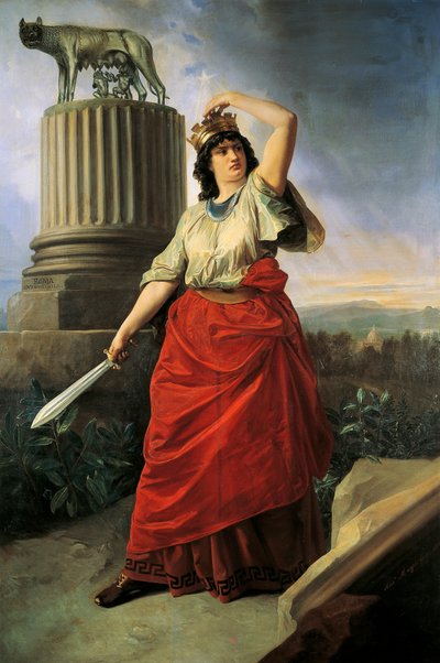 Alegoria da Unificação da Itália, por Antonio Muzzi (1815-1894) de Antonio Muzzi