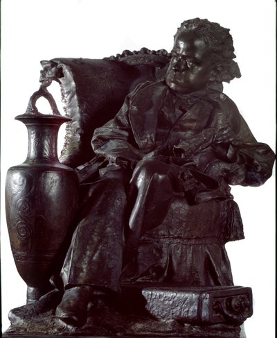 Monumento ao Príncipe Oddone Eugenio Maria di Savoia (1846-1866) (Monumento ao Príncipe Oddone, Duque de Montferrat) Escultura de bronze de Antonio Orazio Quinzio (1856-1928) 1891 Dim 91x61x95 cm Genes, Galleria d