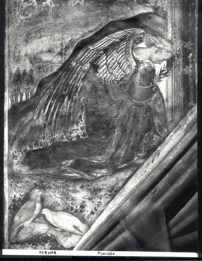Arcanjo Gabriel, detalhe da Anunciação de Antonio Pisanello