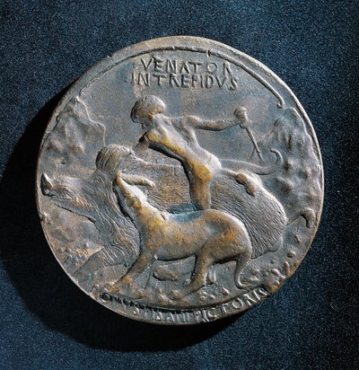 Medalha de bronze de Alfonso V de Aragão (1394-1458) de Antonio Pisanello