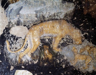 Cão, detalhe (fresco) de Antonio Pisanello