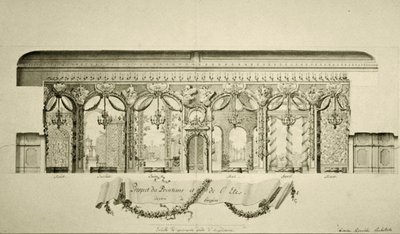 Desenho da Sala Oval do Palácio de Inverno de Antonio Rinaldi