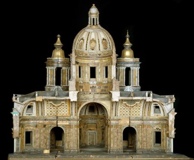 Modelo da Catedral de Santo Isaac da Dalmácia, em São Petersburgo, 1767-69 de Antonio Rinaldi