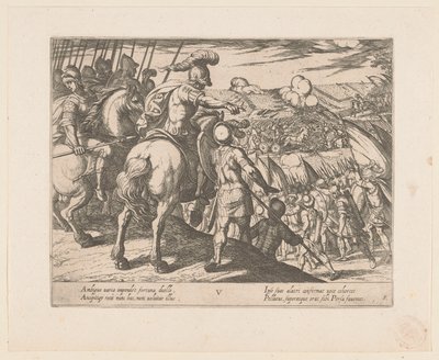 Alexandre o Grande lidera uma batalha
As escrituras de Alexandre o Grande (título da série)
Alexandri magni praecipvae res gestae (título da série) de Antonio Tempesta