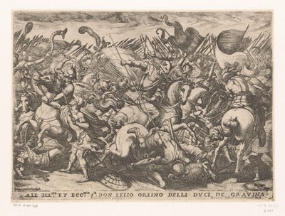 Cavalaria e infantaria em combate
Cenas de batalha (série 3) (título da série) de Antonio Tempesta