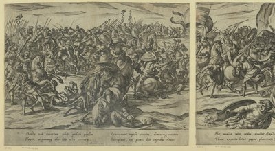 A morte de Camilo na batalha entre gregos e romanos de Antonio Tempesta