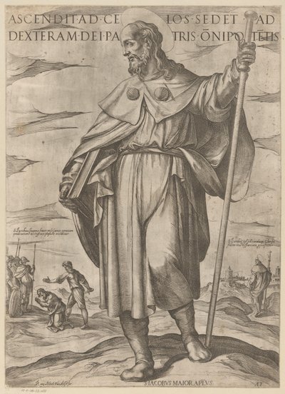 São Tiago o Grande
Ascenditad celos sedet ad dexteram dei patris onipotetis (título sobre o objecto)
Cristo, Maria e os Apóstolos (título da série) de Antonio Tempesta