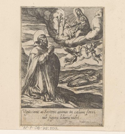 São Filipe reza pelas almas de dois irmãos
Vida de Philippus Benitius (título da série)
Vita B. Philippi Benicii Florent. ord. servor B. Mariae virginis (título da série) de Antonio Tempesta