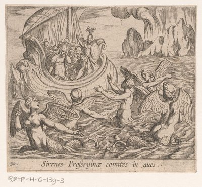 De sirene
Sirenes Proserpinae comites em aves (título sobre o objecto)
Metamorfoseon sive transformationum (título da série)
Metamorfosen van Ovidius (título da série) de Antonio Tempesta