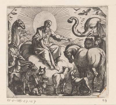 Deus cria os animais na terra Criação (título da série) de Antonio Tempesta