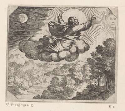 Deus cria o sol, a lua e as estrelas
Criação (título da série) de Antonio Tempesta