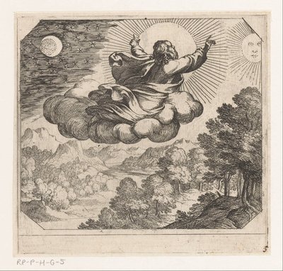 Deus cria o sol, a lua e as estrelas
Criação (título da série) de Antonio Tempesta