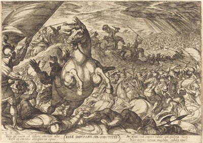Joshua ordenando que o sol pare de Antonio Tempesta