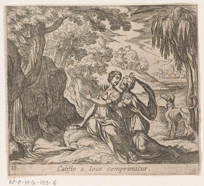 Júpiter pt Calisto
Calisto a I love Comprimitur (título sobre o objecto)
Metamorfoseon sive transformationum (título da série)
Metamorfosen van Ovidius (título da série) de Antonio Tempesta