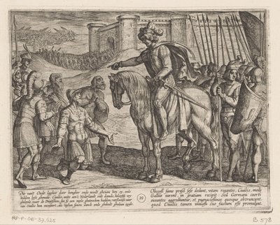 Homens da fortaleza rendem-se a Julius Civilis As Guerras Batavas contra os Romanos (título da série) Batavorum cum Romanis Bellum (título da série) de Antonio Tempesta