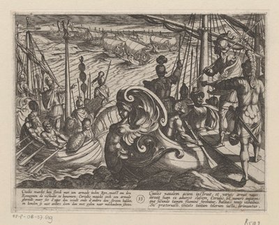 Navios holandeses e romanos no Reno
As guerras Batavianas contra os Romanos (título da série)
Batavorum cum Romanis Bellum (título da série) de Antonio Tempesta