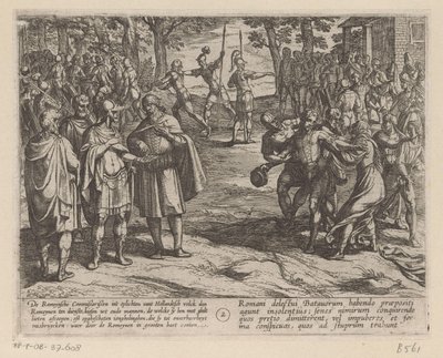 Os romanos compram jovens holandeses a anciãos holandeses
As guerras Batavianas contra os Romanos (título da série)
Batavorum cum Romanis Bellum (título da série) de Antonio Tempesta