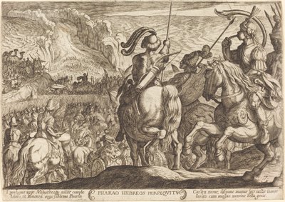 Os egípcios perseguem os israelitas de Antonio Tempesta