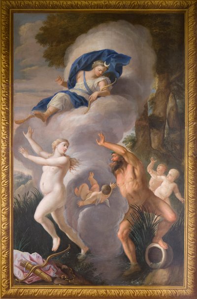 Mural de elevação norte representando Alpheus e Arethusa, The Banqueting House de Antonio Verrio