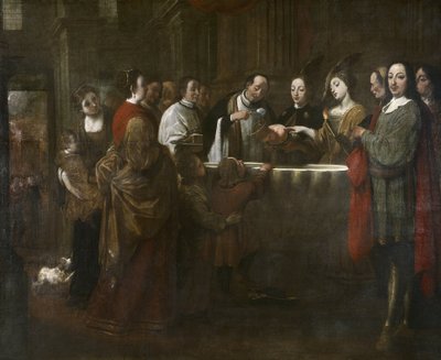 O baptismo de São Francisco, c.1729-33 (óleo sobre tela) de Antonio Viladomat