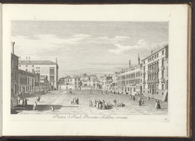 Gezicht op Campo San Polo te Venetië Praça de São Paulo decorada com casas particulares (título no objeto) Gezichten op bugemenen en pleinen in Venetië (título da série) Mais vistas famosas da cidade de Veneza, dos painéis Antonius Canal 38 impressos no ar de Antonio Visentini