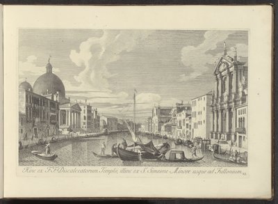 Gezicht no Canal Grande, de Santa Maria di Nazareth em San Simeone Piccolo te Venetië Assim, de F. F. Templo dos Descalços, além de S. Simeon Minor a Fullonium (título no objeto) As vistas mais famosas da cidade de Veneza, do Canal Antonius de Antonio Visentini