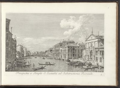 Gezicht no Canal Grande em kerk de San Stae te Venetië Vista do Templo de Santo Eustáquio para as Subestruturas de Rivoalti (título no objeto) As vistas mais famosas da cidade de Veneza, dos 38º painéis do Canal Antonius, impressos em latão por Antonio Vis de Antonio Visentini