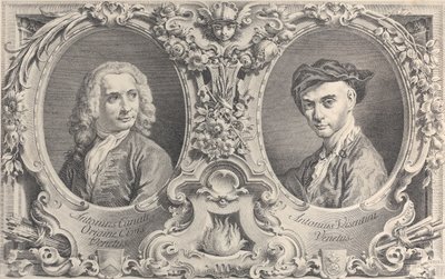 Retratos de Canaletto e Visentini, 1735., 1735. de Antonio Visentini